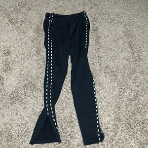 PINK Victorias Secret Black Pants with White Stripe Detail